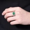 微信图片_202408061026593 SGARIT Fine Jewelry Factory Customized Solid 18k White Gold 1.49 Carats Emerald Cut Jewellery Classic Engagement Anniversary Vivid Green Natural Gemstone Emerald Ring