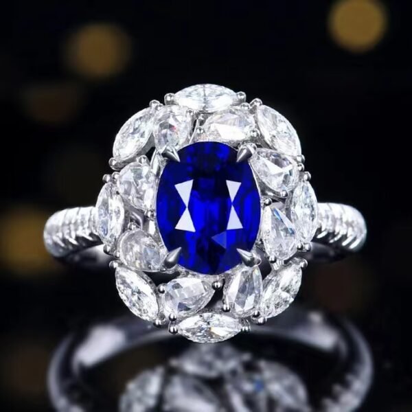 微信图片_20240806102714 SGARIT Fine Jewelry Factory Customized Solid 18k White Gold 2.17 Carats Oval Cut Jewellery Classic Engagement Anniversary Natural Unheated Royal Blue Sapphire Gemstone Ring/Pendant