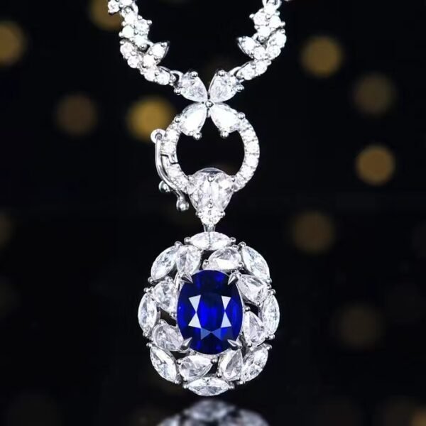微信图片_202408061027152 SGARIT Fine Jewelry Factory Customized Solid 18k White Gold 2.17 Carats Oval Cut Jewellery Classic Engagement Anniversary Natural Unheated Royal Blue Sapphire Gemstone Ring/Pendant