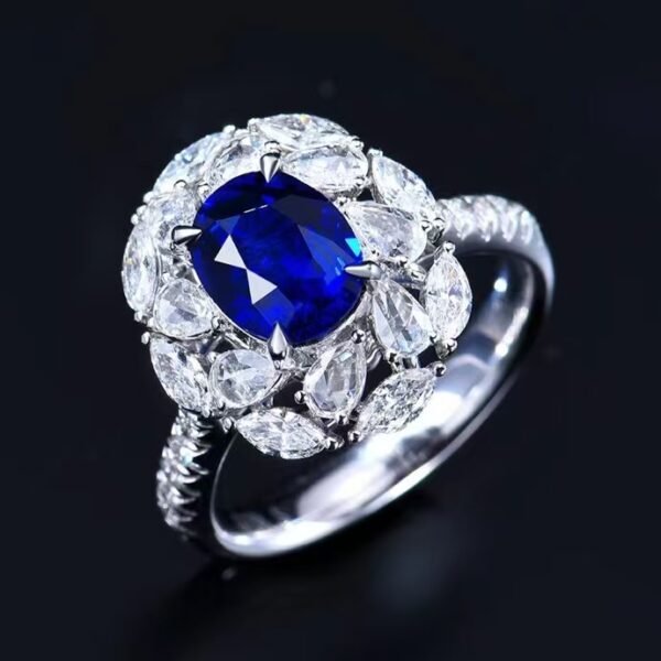 微信图片_202408061027153 SGARIT Fine Jewelry Factory Customized Solid 18k White Gold 2.17 Carats Oval Cut Jewellery Classic Engagement Anniversary Natural Unheated Royal Blue Sapphire Gemstone Ring/Pendant