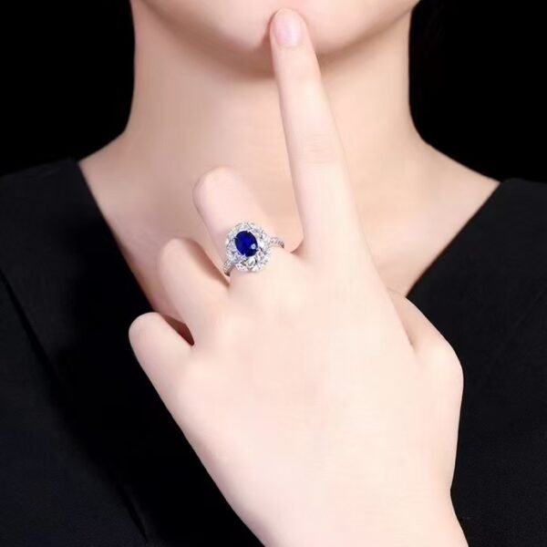 微信图片_202408061027155 SGARIT Fine Jewelry Factory Customized Solid 18k White Gold 2.17 Carats Oval Cut Jewellery Classic Engagement Anniversary Natural Unheated Royal Blue Sapphire Gemstone Ring/Pendant