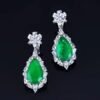 微信图片_202408061027324 SGARIT Fine Jewelry Manufacturer Custom Real 18k White Gold 10.24 Carats Pear Cut Jewellery Luxury Natural Gemstone Emerald Earrings