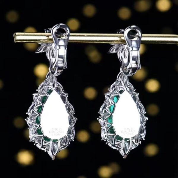 微信图片_20240806102733 SGARIT Fine Jewelry Manufacturer Custom Real 18k White Gold 10.24 Carats Pear Cut Jewellery Luxury Natural Gemstone Emerald Earrings