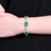 SGARIT Fine Jewelry Factory Custom Real 18k White Gold 22.42 Carats Pear Cut Jewellery Luxury Natural Gemstone Engagement Anniversary Vivd Green Emerald Bracelet