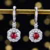 微信图片_20240806102806 SGARIT Fine Jewelry Manufacturer Custom Real 18k White Gold 0.66 Carats Round Brilliant Cut Jewellery Luxury Natural Gemstone Unburnt Pigeon Red Ruby Earrings