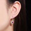 微信图片_202408061028073 SGARIT Fine Jewelry Manufacturer Custom Real 18k White Gold 0.66 Carats Round Brilliant Cut Jewellery Luxury Natural Gemstone Unburnt Pigeon Red Ruby Earrings