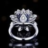 SGARIT Fine Jewelry Factory Customized Solid 18k White Gold 4.03 Carats Cushion Cut Jewellery Classic Engagement Anniversary Natural Sri Lanka Royal Blue Sapphire Gemstone Ring/Pendant
