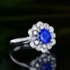 微信图片_20240806102940 SGARIT Fine Jewelry Factory Customized Solid 18k White Gold 1.25 Carats Round Brilliant Cut Jewellery Classic Engagement Anniversary Natural Sri Lanka Cornflower Blue Sapphire Gemstone Ring