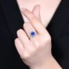 微信图片_202408061029402 SGARIT Fine Jewelry Factory Customized Solid 18k White Gold 1.25 Carats Round Brilliant Cut Jewellery Classic Engagement Anniversary Natural Sri Lanka Cornflower Blue Sapphire Gemstone Ring