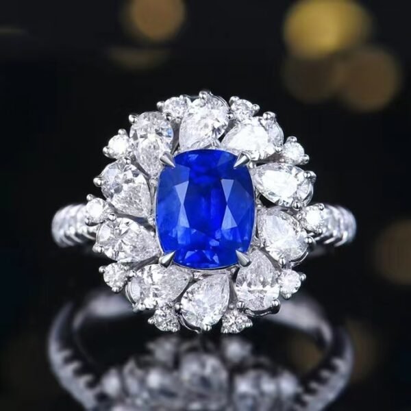 微信图片_20240806103043 SGARIT Fine Jewelry Manufacturers Customized Solid 18k White Gold 2.8 Carats Cushion Cut Jewellery Classic Engagement Anniversary Natural Unburnt Cornflower Sapphire Gemstone Ring/Pendant