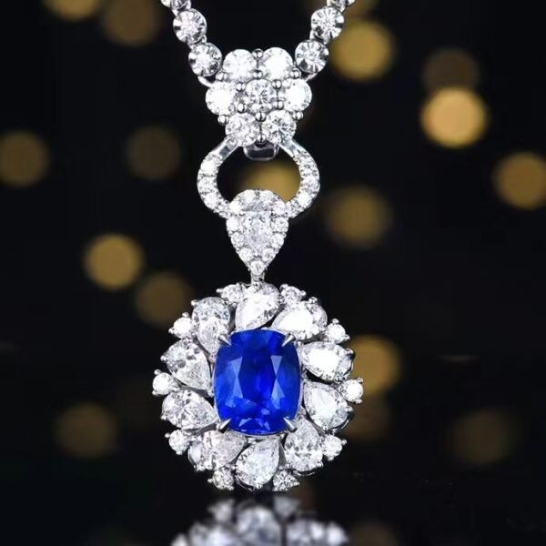 微信图片_20240806103044 SGARIT Fine Jewelry Manufacturers Customized Solid 18k White Gold 2.8 Carats Cushion Cut Jewellery Classic Engagement Anniversary Natural Unburnt Cornflower Sapphire Gemstone Ring/Pendant