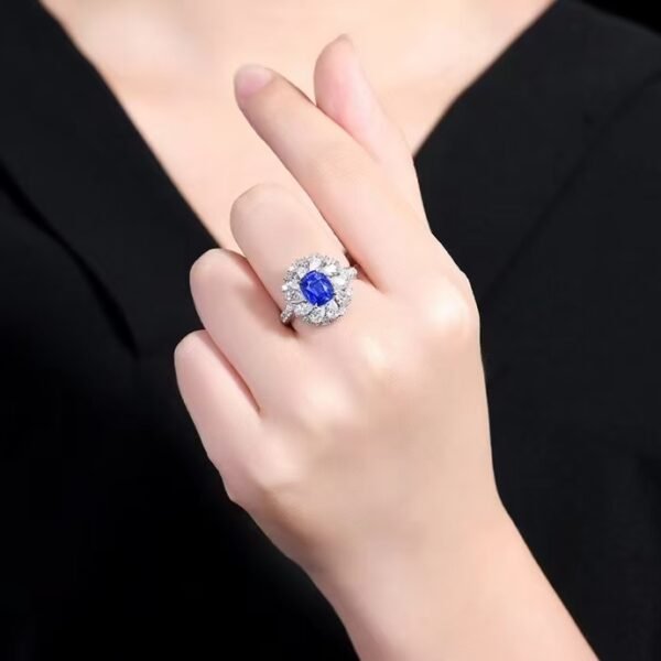 微信图片_202408061030443 SGARIT Fine Jewelry Manufacturers Customized Solid 18k White Gold 2.8 Carats Cushion Cut Jewellery Classic Engagement Anniversary Natural Unburnt Cornflower Sapphire Gemstone Ring/Pendant