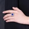 微信图片_202408061031054 SGARIT Fine Jewelry Factory Customized Solid 18k White Gold 3.72 Carats Cushion Cut Jewellery Classic Engagement Anniversary Natural Royal Blue Sapphire Gemstone Ring