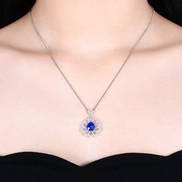 微信图片_202408061031245 SGARIT Fine Jewelry Manufacturers Customized Solid 18k White Gold 2.4 Carats Pear Cut Jewellery Classic Engagement Anniversary Natural Royal Blue Sapphire Gemstone Ring/Pendant