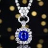 微信图片_202408061032093 SGARIT Fine Jewelry Manufacturers Customized Solid 18k White Gold 3.66 Carats Cushion Cut Jewellery Classic Engagement Anniversary Natural Sri Lanka Royal Blue Sapphire Gemstone Ring/Pendant