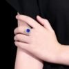 微信图片_202408061032102 SGARIT Fine Jewelry Manufacturers Customized Solid 18k White Gold 3.66 Carats Cushion Cut Jewellery Classic Engagement Anniversary Natural Sri Lanka Royal Blue Sapphire Gemstone Ring/Pendant