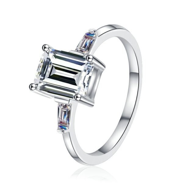 925 Sterling Silver 2ct Moissanite Ring