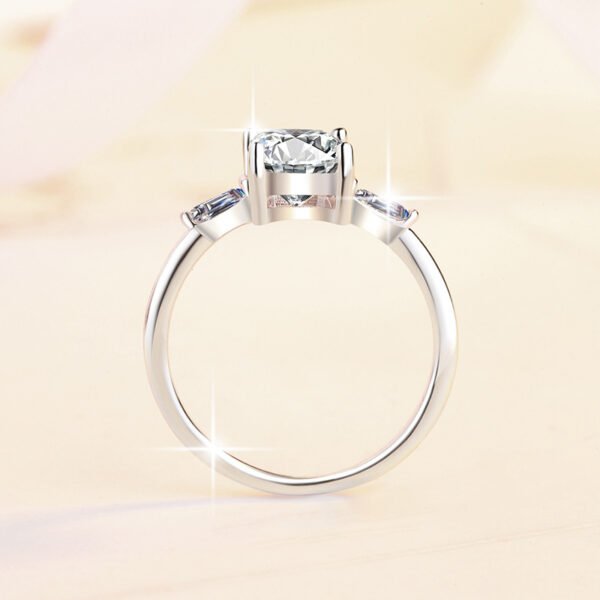 925 Sterling Silver 2ct Moissanite Ring