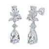 925 Sterling Silver Moissanite Pear Cut Earrings Wholesale