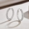 O1CN01RlIyT02AkQuq5lj95_!!1110428241-0-cib 925 Sterling Silver Moissanite Hoop Earrings