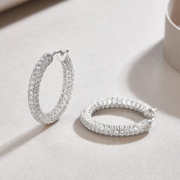 O1CN01TScV6x2AkQuq5m3vQ_!!1110428241-0-cib 925 Sterling Silver Moissanite Hoop Earrings