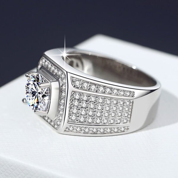 O1CN01Zsb7an1OflB785ntL_!!2214951441733-0-cib Moissanite 925 Sterling Silver Ring For Man