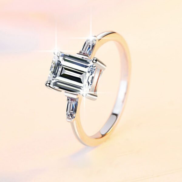925 Sterling Silver 2ct Moissanite Ring