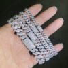 925 Sterling Silver Moissanite Cuban Chain  Bracelet