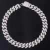 925 Sterling Silver Moissanite Cuban Chain  Bracelet