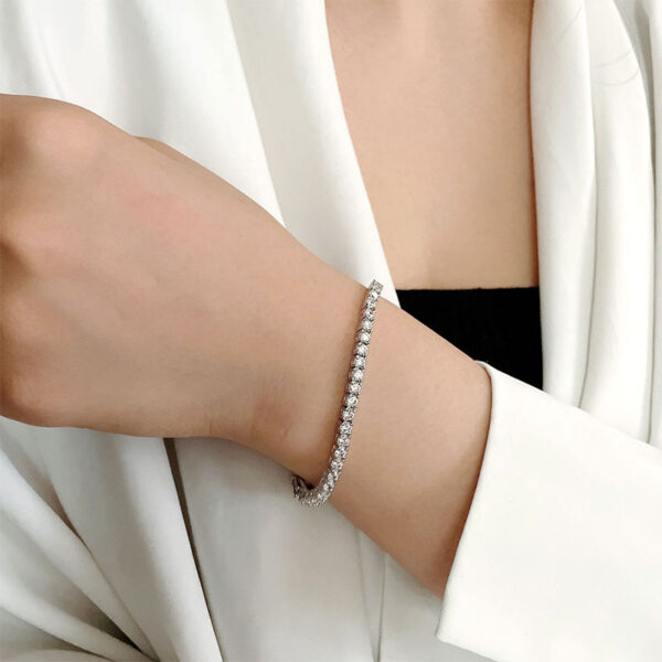 O1CN01uNyMzp2C79yIlKEGU_!!4116638426-0-cib 925 Sterling Silver Moissanite Tennis Bracelet