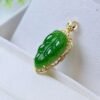 微信图片_202409181529532 SGARIT Manufacturer 18K Gold Jewellery Natural Nephrite Hetian Jasper Jade Leaf Pendant Jewelry