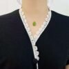 SGARIT Factory 18K Gold Jewellery Natural Nephrite Hetian Jasper Jade Apple Green Pendant Jewelry