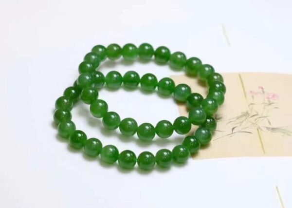 微信图片_202409181533101 SGARIT Wholesale 18K Gold Jewellery 8mm Natural Nephrite Hetian Jasper Jade Yang Green Bracelet Jewelry