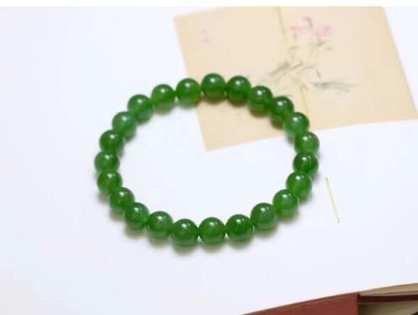 微信图片_202409181533102 SGARIT Wholesale 18K Gold Jewellery 8mm Natural Nephrite Hetian Jasper Jade Yang Green Bracelet Jewelry