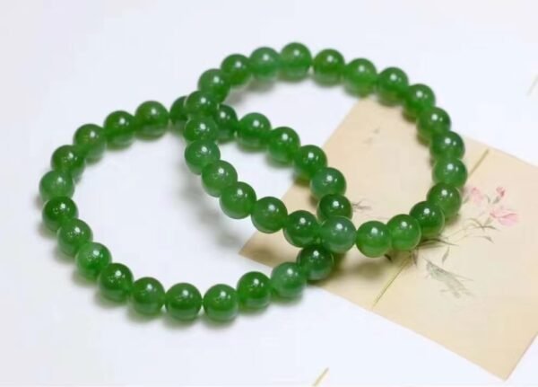 微信图片_20240918153311 SGARIT Wholesale 18K Gold Jewellery 8mm Natural Nephrite Hetian Jasper Jade Yang Green Bracelet Jewelry