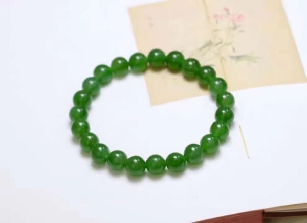微信图片_202409181533111 SGARIT Wholesale 18K Gold Jewellery 8mm Natural Nephrite Hetian Jasper Jade Yang Green Bracelet Jewelry