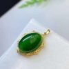 微信图片_20240918153328 SGARIT Wholesaler 18K Gold Jewellery Natural Nephrite Hetian Jasper Jade Spinach Green Pendant Jewelry