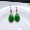 微信图片_202409181534121 SGARIT Factory Direct Selling 18K Gold Jewellery Pear Cut Natural Nephrite Hetian Jasper Jade Water Drop Earrings Jewelry