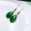 微信图片_20240918153413 SGARIT Factory Direct Selling 18K Gold Jewellery Pear Cut Natural Nephrite Hetian Jasper Jade Water Drop Earrings Jewelry