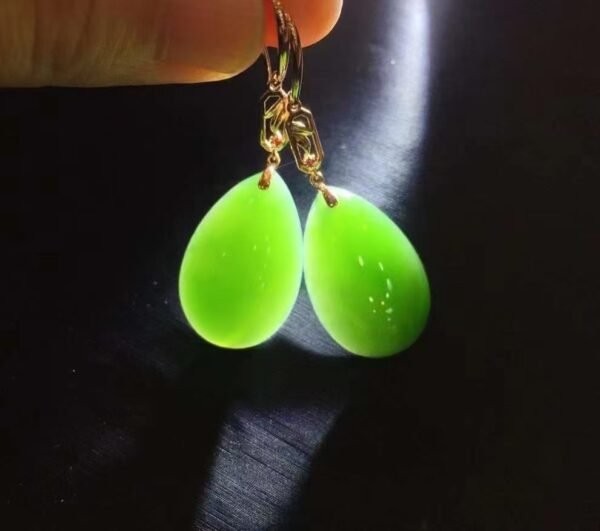 微信图片_202409181534132 SGARIT Factory Direct Selling 18K Gold Jewellery Pear Cut Natural Nephrite Hetian Jasper Jade Water Drop Earrings Jewelry