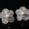 Natural 9Mm 10Mm 14K Filled Gold  Fresh Water Pearl Earrings