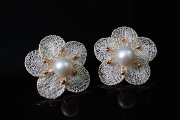 Natural 9Mm 10Mm 14K Filled Gold  Fresh Water Pearl Earrings