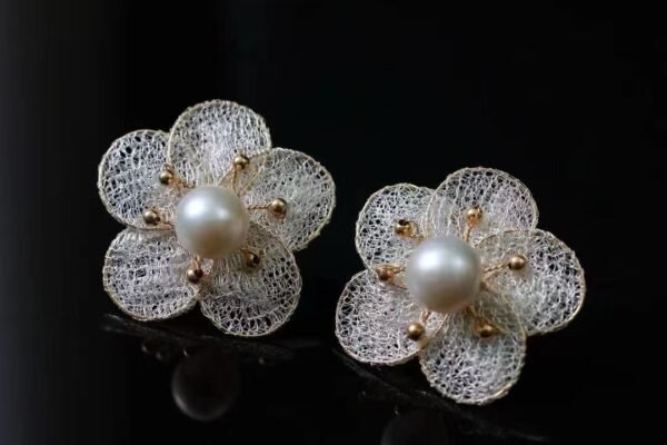 Natural 9Mm 10Mm 14K Filled Gold  Fresh Water Pearl Earrings