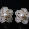 Natural 9Mm 10Mm 14K Filled Gold  Fresh Water Pearl Earrings