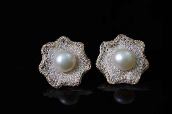 14K Filled Gold Natural Fresh Water Pearls Earrings
