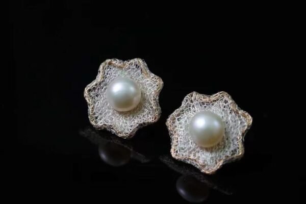 14K Filled Gold Natural Fresh Water Pearls Earrings