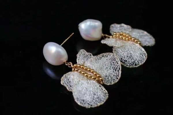 微信图片_202409261529161 14K Filled Gold Natural Fresh Water Baroque Pearl Earrings