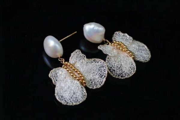 微信图片_202409261529162 14K Filled Gold Natural Fresh Water Baroque Pearl Earrings