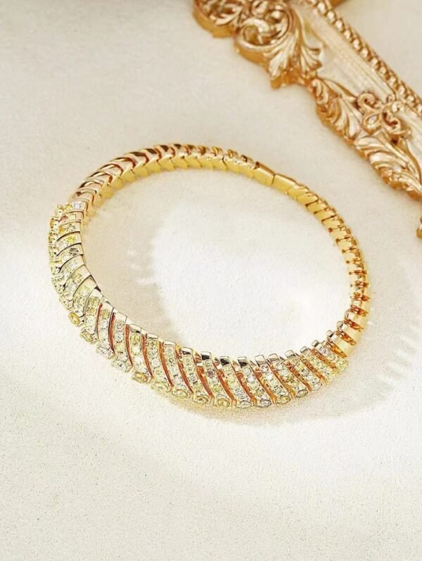 微信图片_20240928160506 Real 18k White Gold 4.457CT Natural Yewllow Diamond Bracelet
