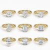 1 (1) Real 9K 10K 14K 18K Gold Platinum Set 1 Ct Single Wedding Jewellery Lab Grown Created Diamond Ring